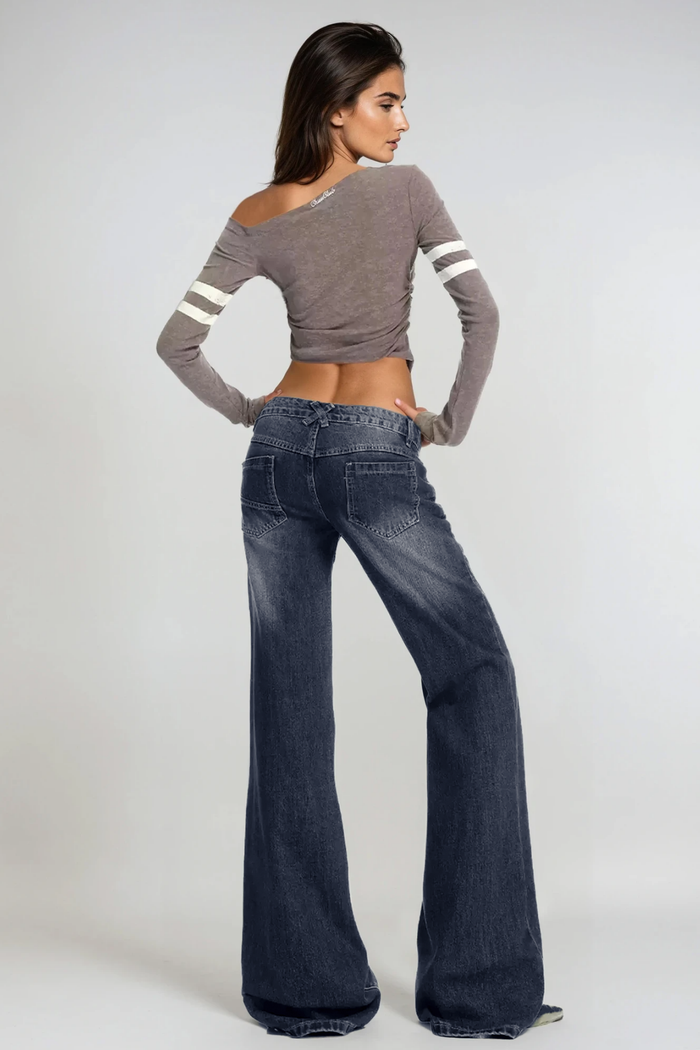 Farahild Bleached Bootcut Jeans