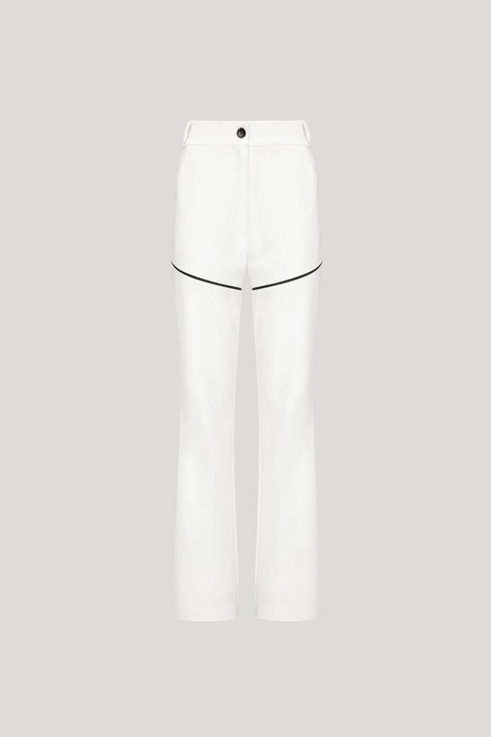 Fariba Backless Fringe Pants Set