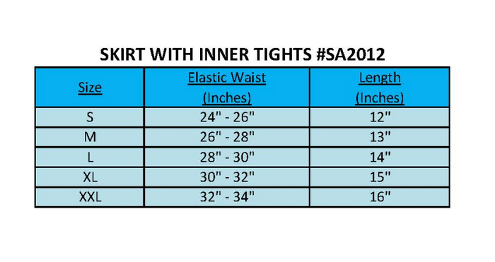 FBT SKIRT w' INNER THIGHTS - SKORTS SA2012 - Arcade Sports