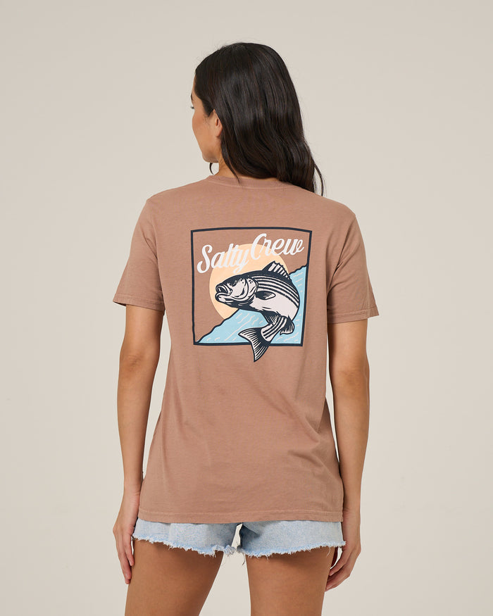 Fish Stamp Bf Tee - Mocha