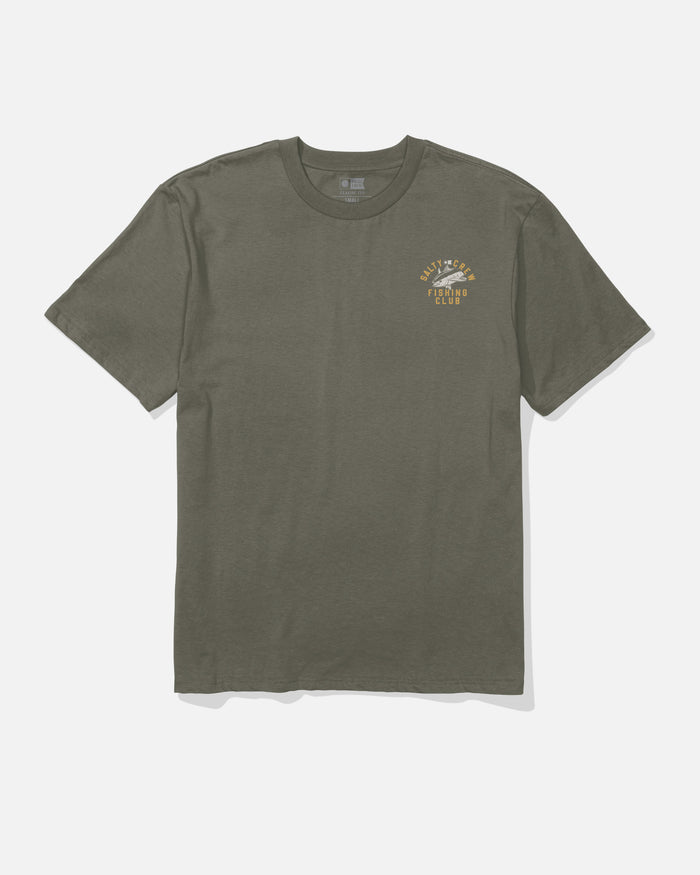 Fishing Club Ss Tee - Dusty Olive