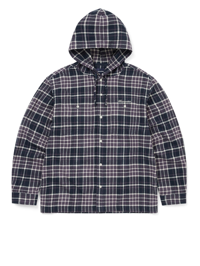 Flannel Hooded Check Shirt