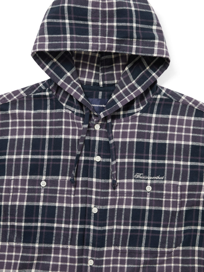 Flannel Hooded Check Shirt