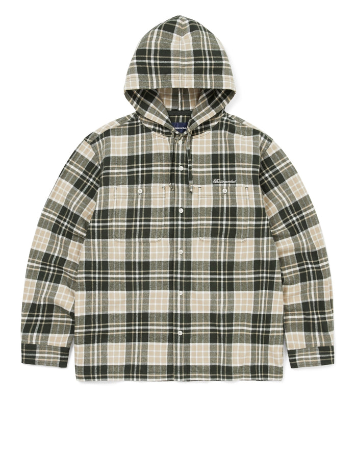 Flannel Hooded Check Shirt