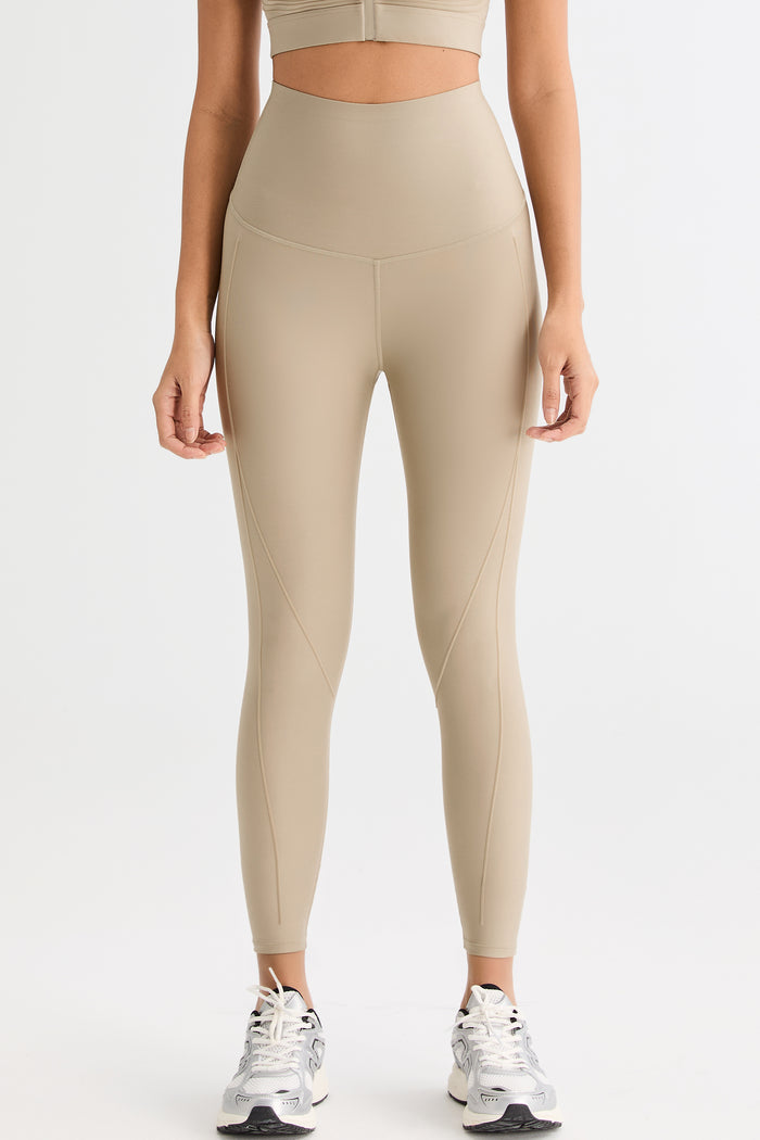 FlexSeam™ High-Waisted Timeless 7/8 Leggings #color_khaki