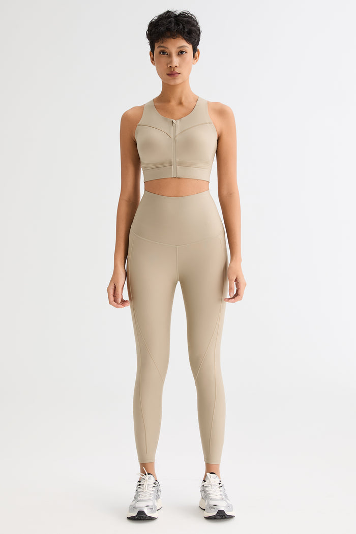 FlexSeam™ High-Waisted Timeless 7/8 Leggings #color_khaki