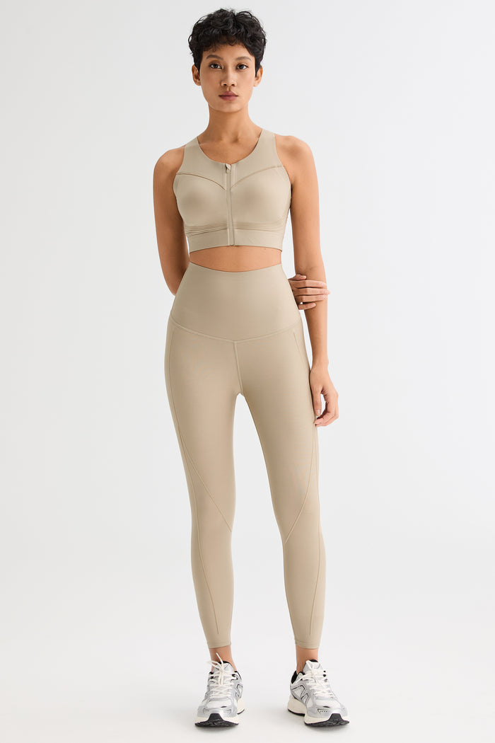 FlexSeam™ High-Waisted Timeless 7/8 Leggings #color_khaki