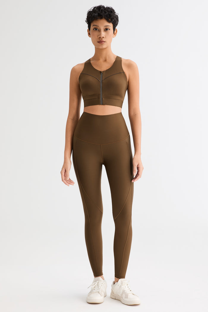 FlexSeam™ High-Waisted Timeless Full Length Leggings #color_brown