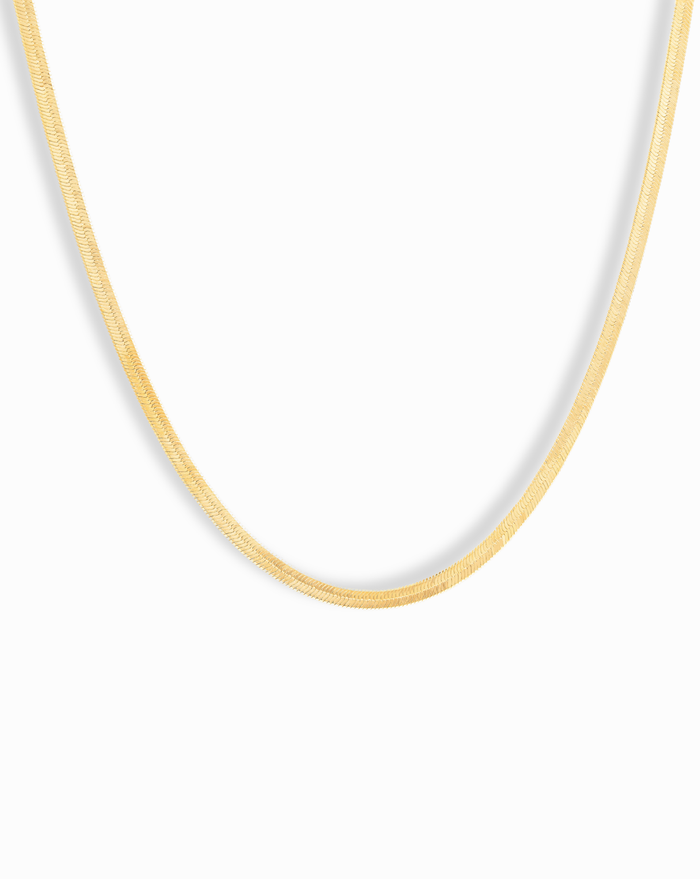 Florence Herringbone Necklace - Mod + Jo - Jewelry built to last, advanced plating technology