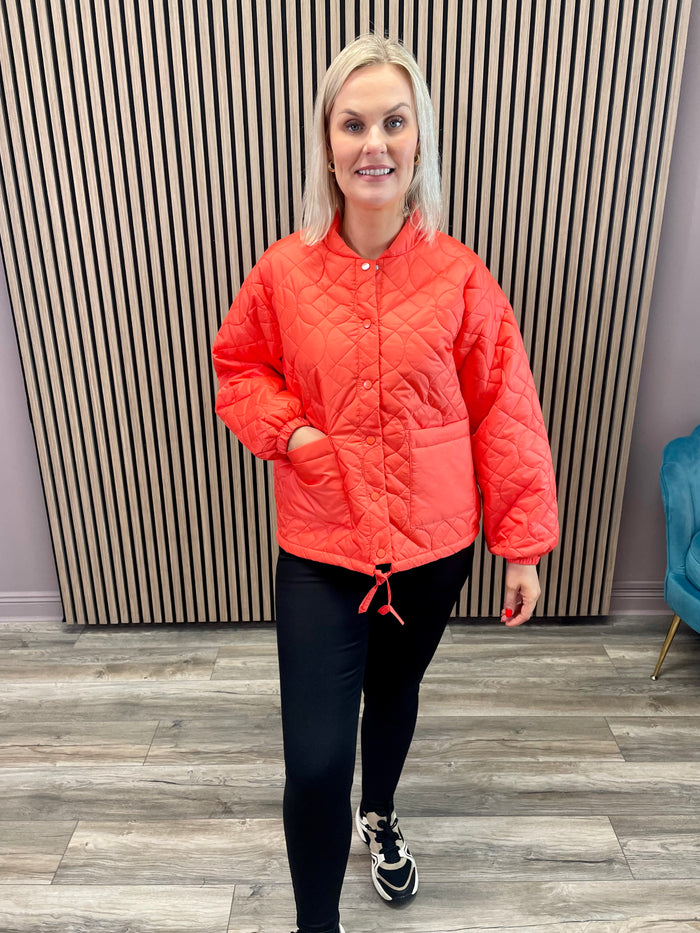 Foni Short Jacket (Hot Coral)