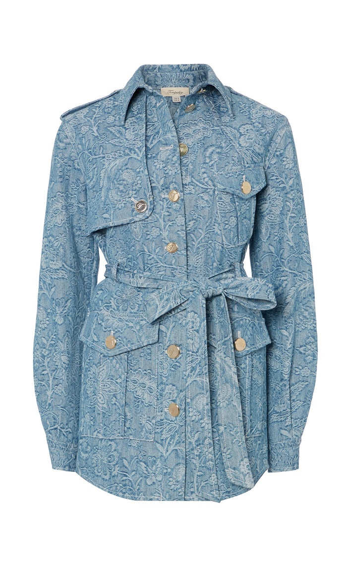 Francis Denim Shirt Jacket - Washed Blue