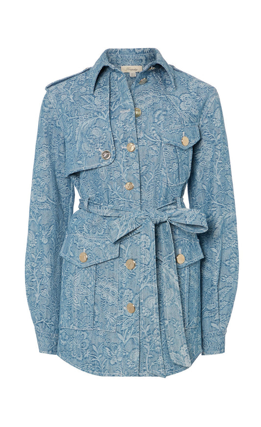 Francis Denim Shirt Jacket - Washed Blue