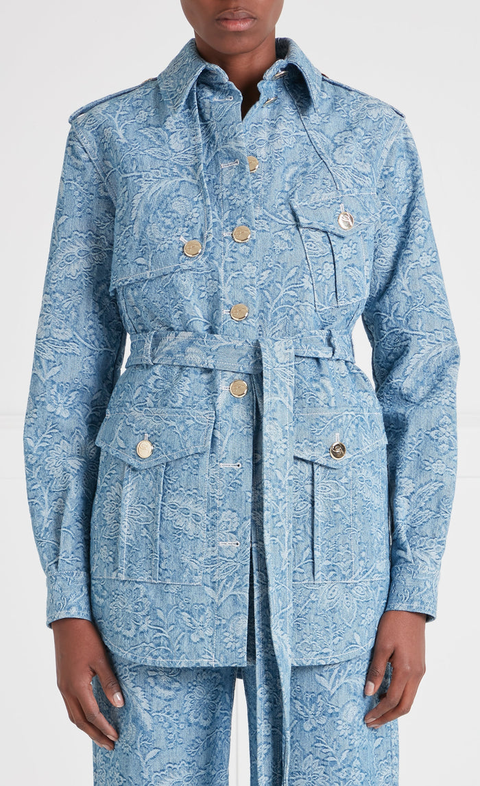 Francis Denim Shirt Jacket - Washed Blue