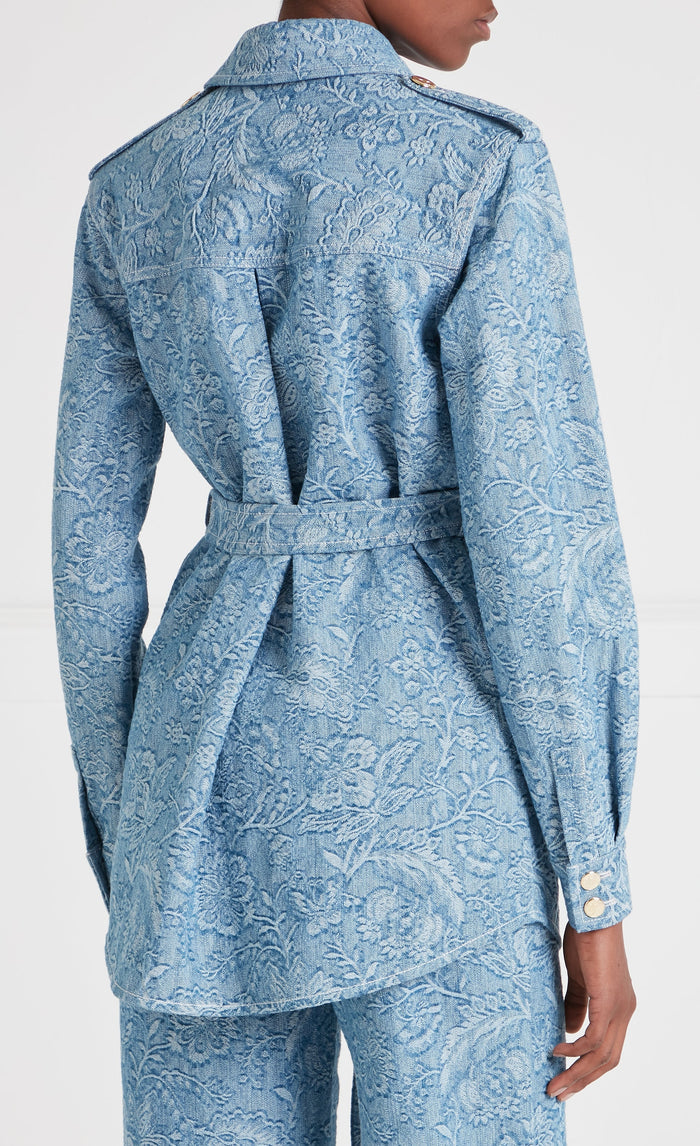 Francis Denim Shirt Jacket - Washed Blue