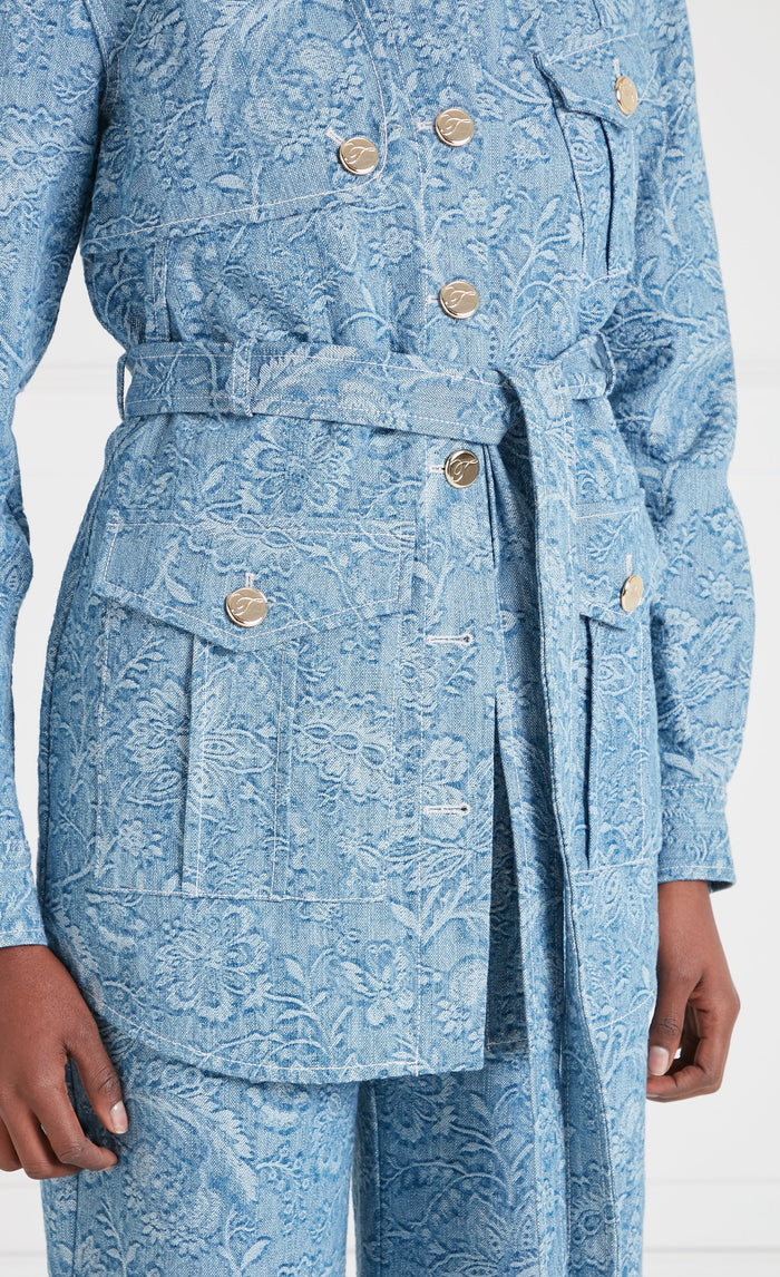 Francis Denim Shirt Jacket - Washed Blue