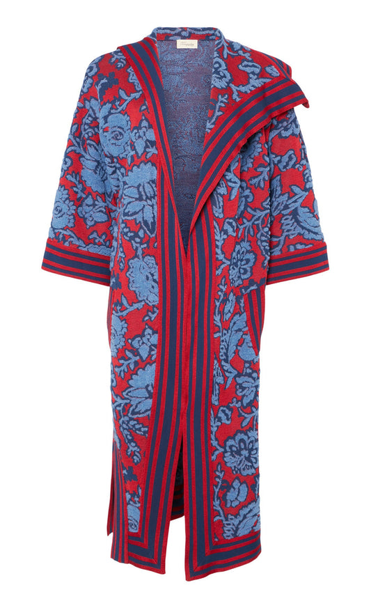 Francis Knit Cape - Harbour Blue