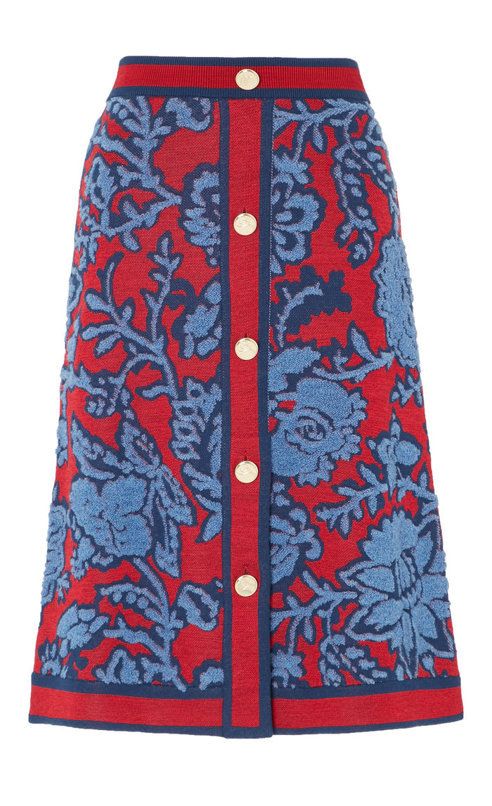Francis Knit Skirt - Harbour Blue