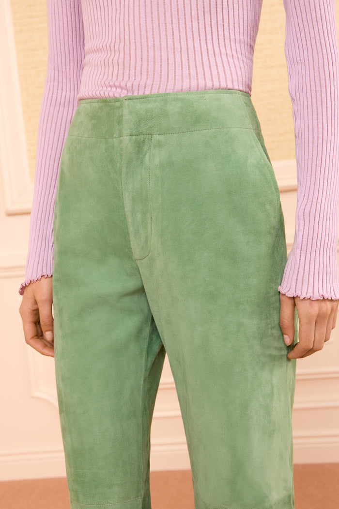 Freja Suede Pant - Aventurine