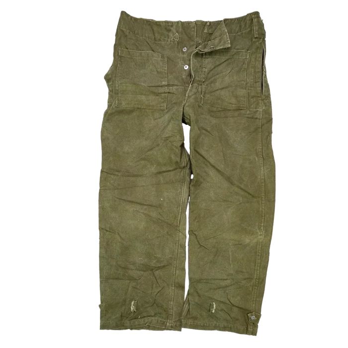 French Army M35 Canvas Motorcycle Trousers - Large - French Army Surplus - Combat Trousers