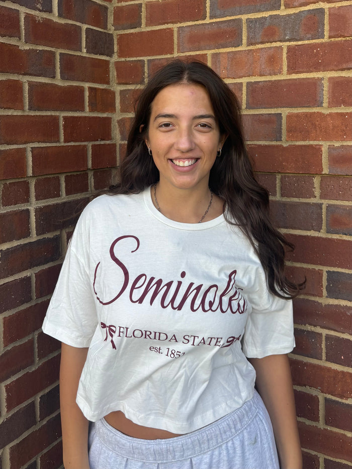 FSU - Bow Cropped Tee