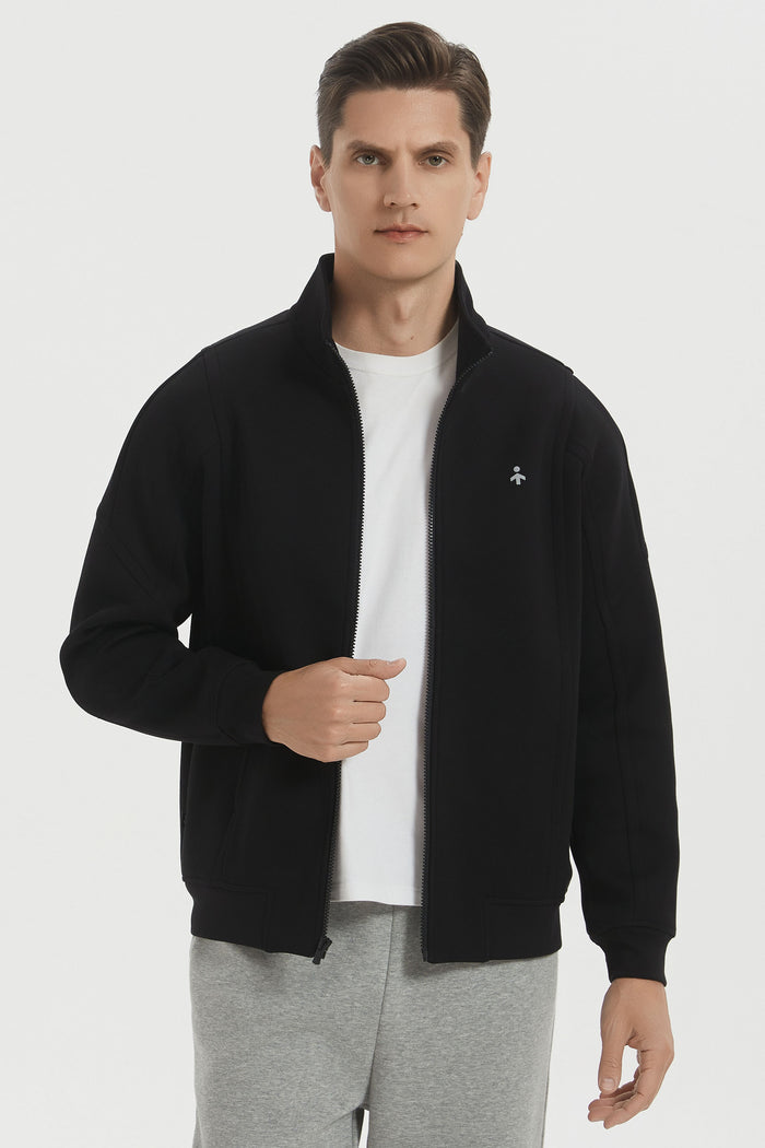 Orolay Full Zip Up Sweatshirt Long Sleeve Casual Jacket #color_black