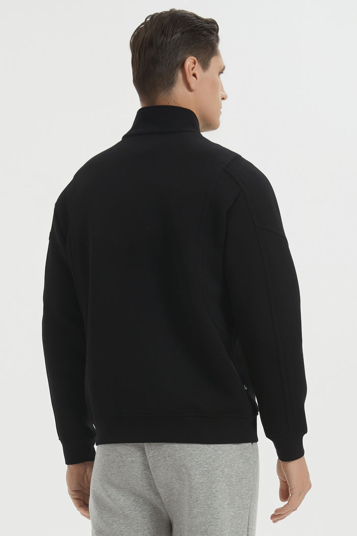 Orolay Full Zip Up Sweatshirt Long Sleeve Casual Jacket #color_black