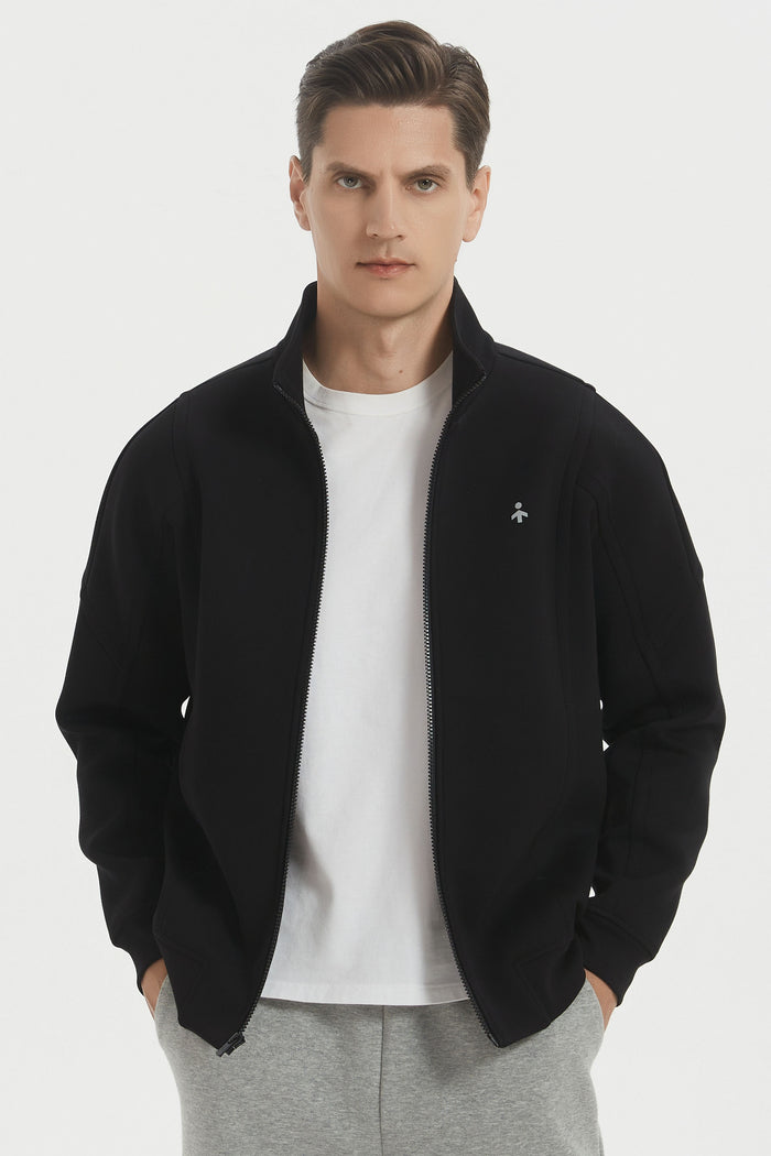 Orolay Full Zip Up Sweatshirt Long Sleeve Casual Jacket #color_black
