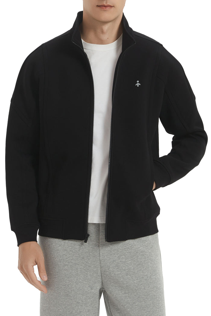 Orolay Full Zip Up Sweatshirt Long Sleeve Casual Jacket #color_black