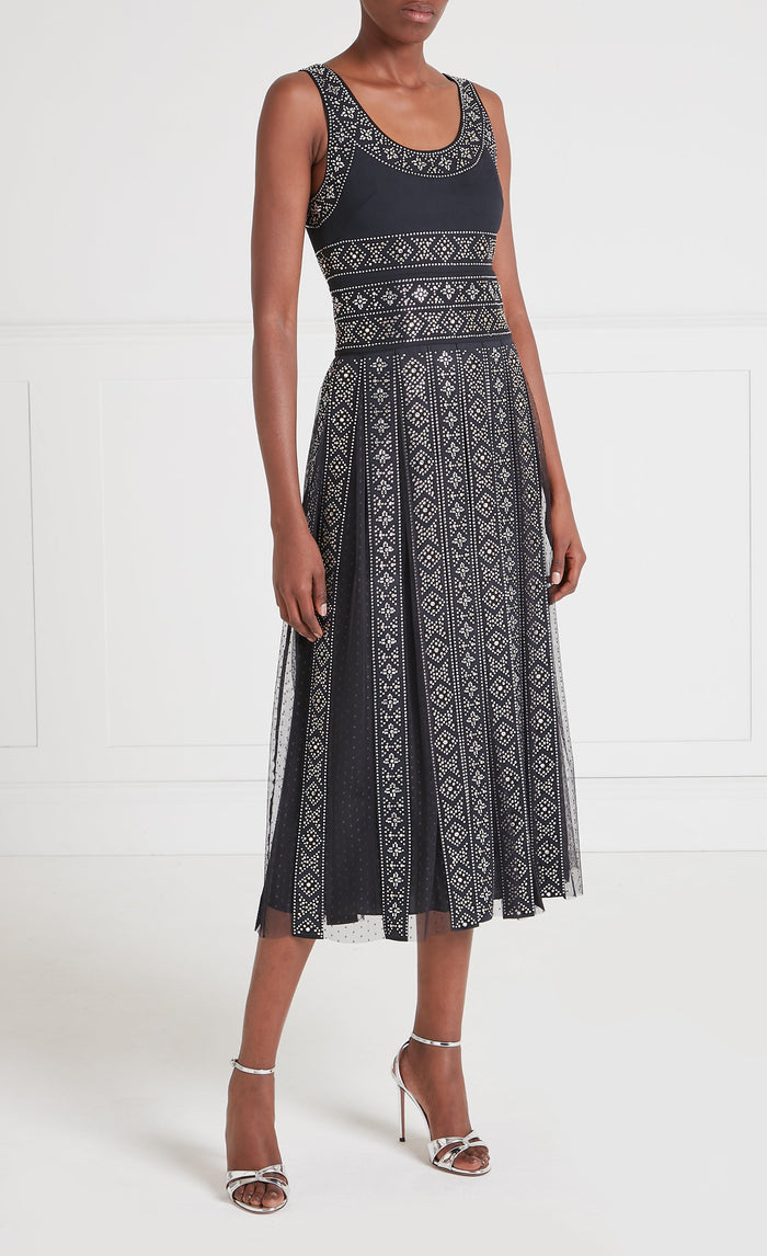 Gallantry Midi Dress - Black
