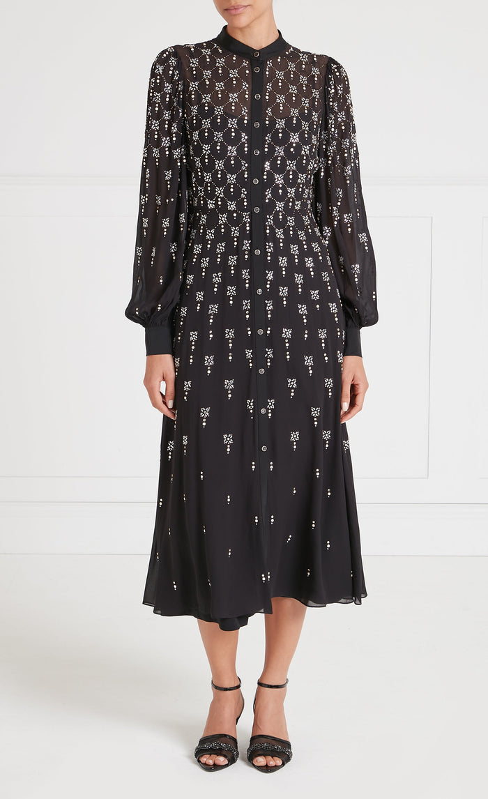 Gallantry Shirt Dress - Black
