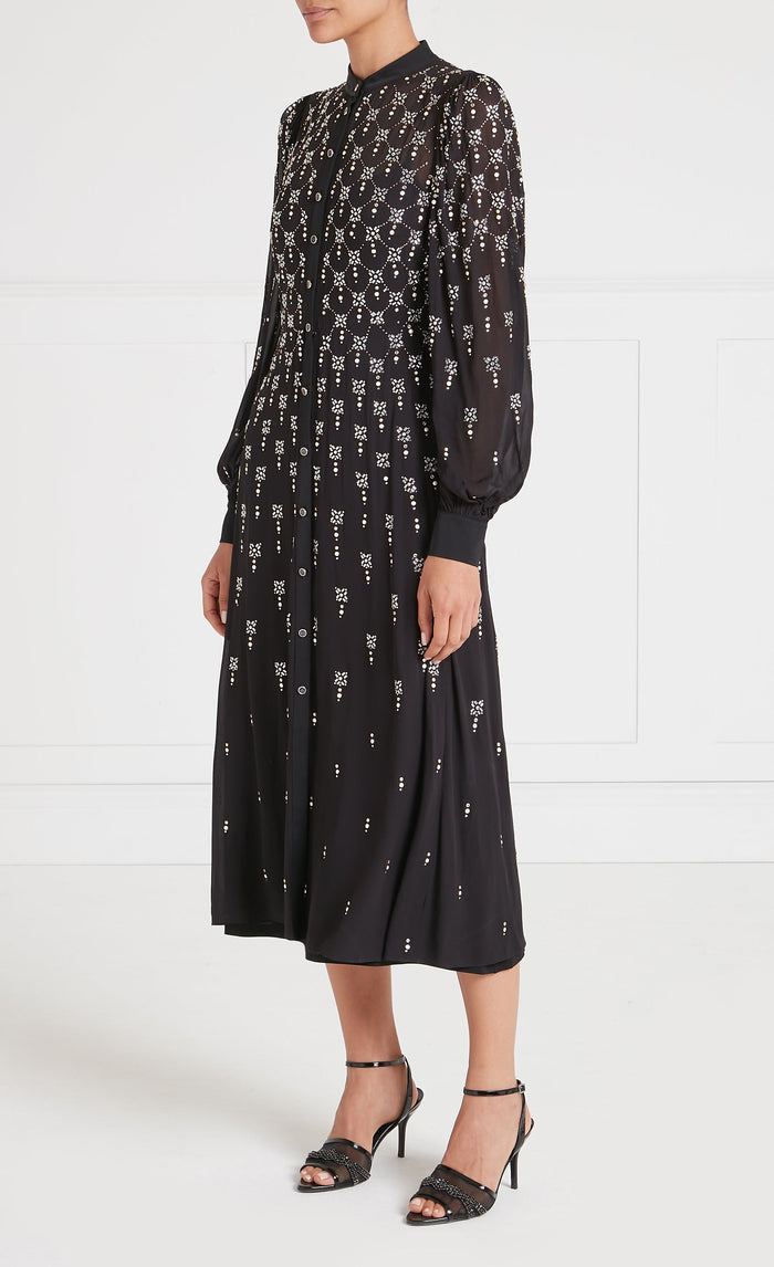 Gallantry Shirt Dress - Black