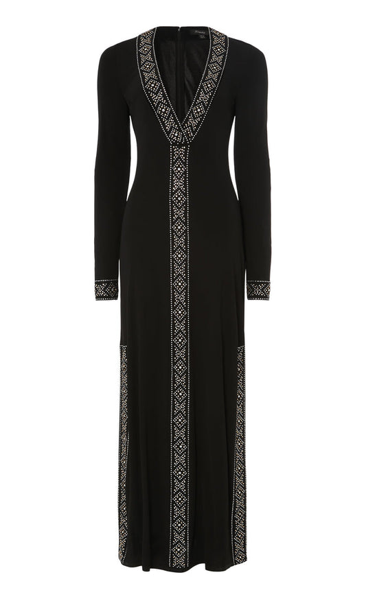 Gallantry V-Neck Dress - Black