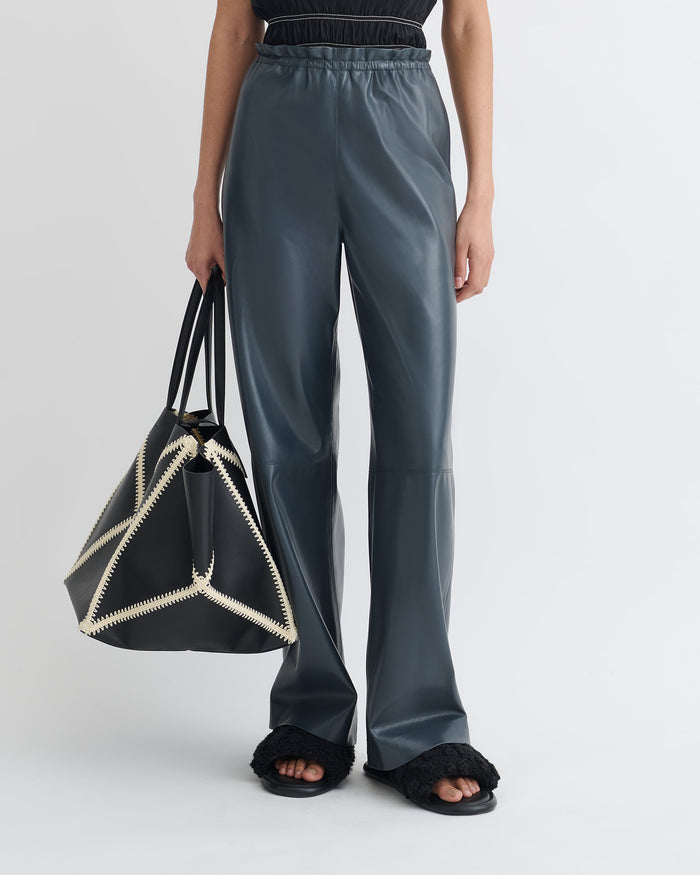 Geb - Okobor™ Alt-Leather Pants - Steel Blue