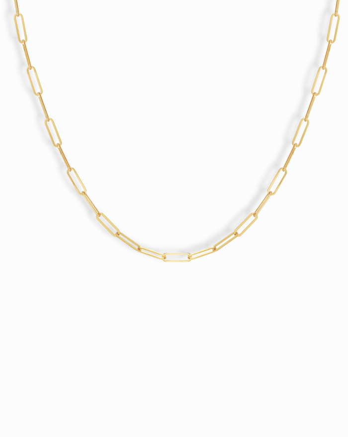 Gene Paperclip Chain Necklace - Mod + Jo - Jewelry built to last, advanced plating technology