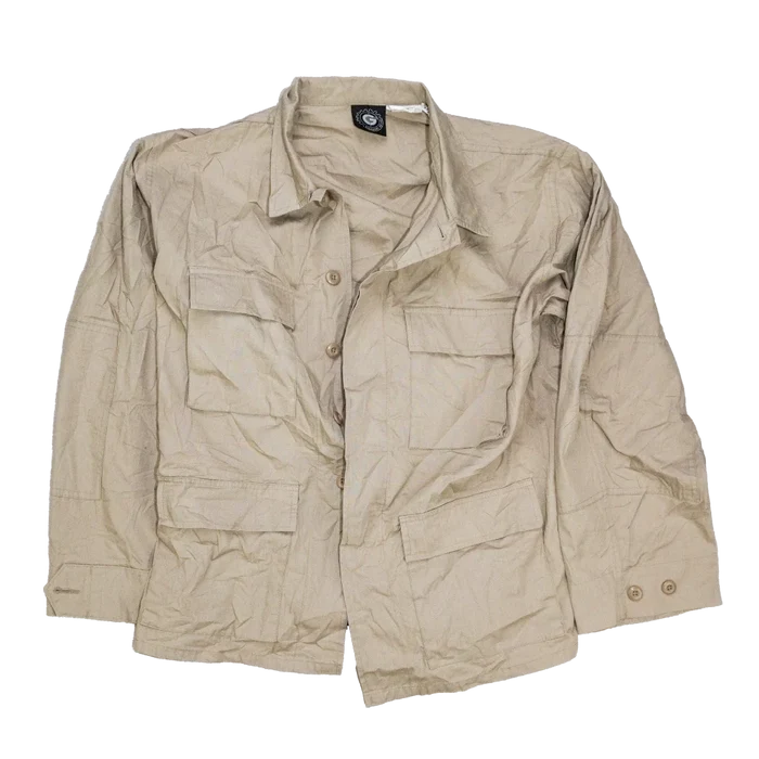Genuine Gear Tan Ripstop BDU Shirt - XLarge Regular - Army & Outdoors - Field Shirts