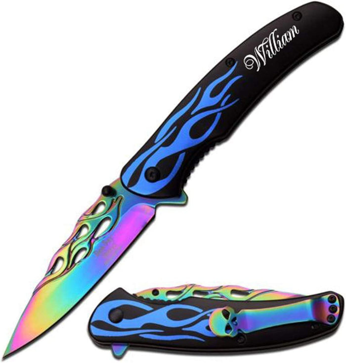 GIFTS INFINITY - Personalized Laser Engraved Pocket Knife - Stainless Steel Blade, Pack 1