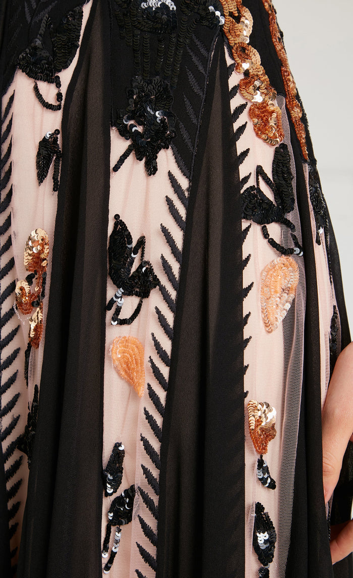 Gilded Strappy Dress - Almond
