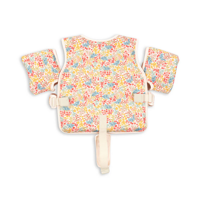 Gilet de natation avec brassards | Fleurs colorées