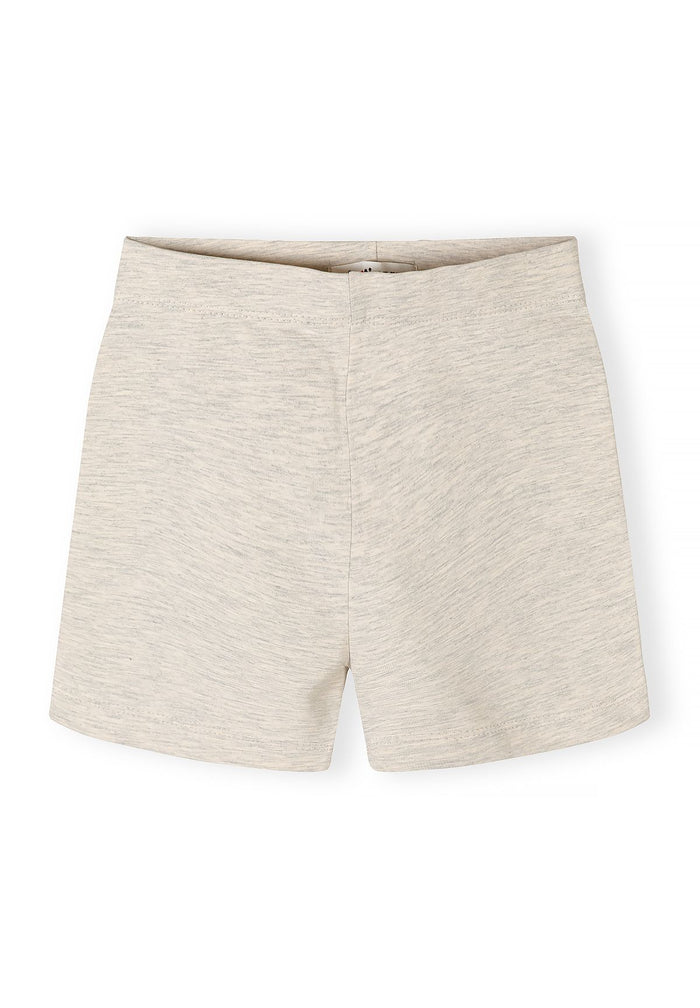 Girls' bicycle shorts, front view, elasticated waistband.