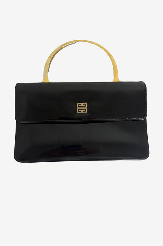 Givenchy Medusa Gold Handle Leather Evening Bag