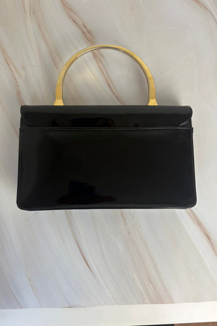 Givenchy Medusa Gold Handle Leather Evening Bag