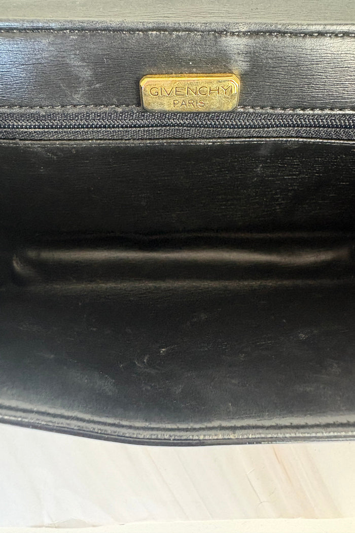 Givenchy Medusa Gold Handle Leather Evening Bag