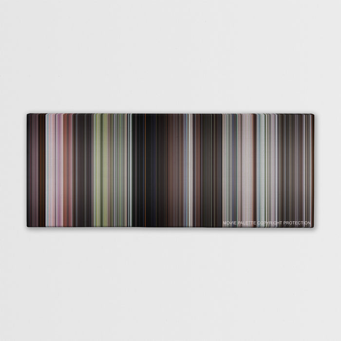 Goldfinger color palette canvas print: thousands of thin vertical stripes of color