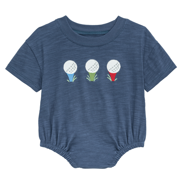 Golf T-Shirt Bubble - Navy - Wee Bee Baby Boutique