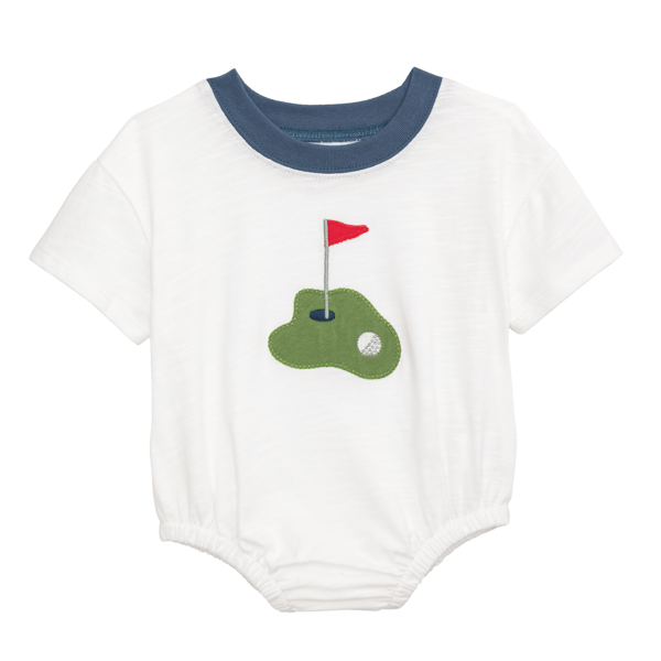 Golf T-Shirt Bubble - White - Wee Bee Baby Boutique