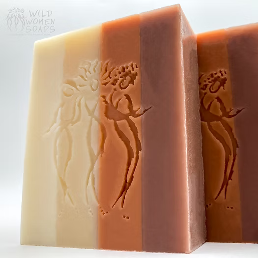 Grand Canyon Gradient Soap Bar showing a cream to orange to brown vertical gradient with embossed design
