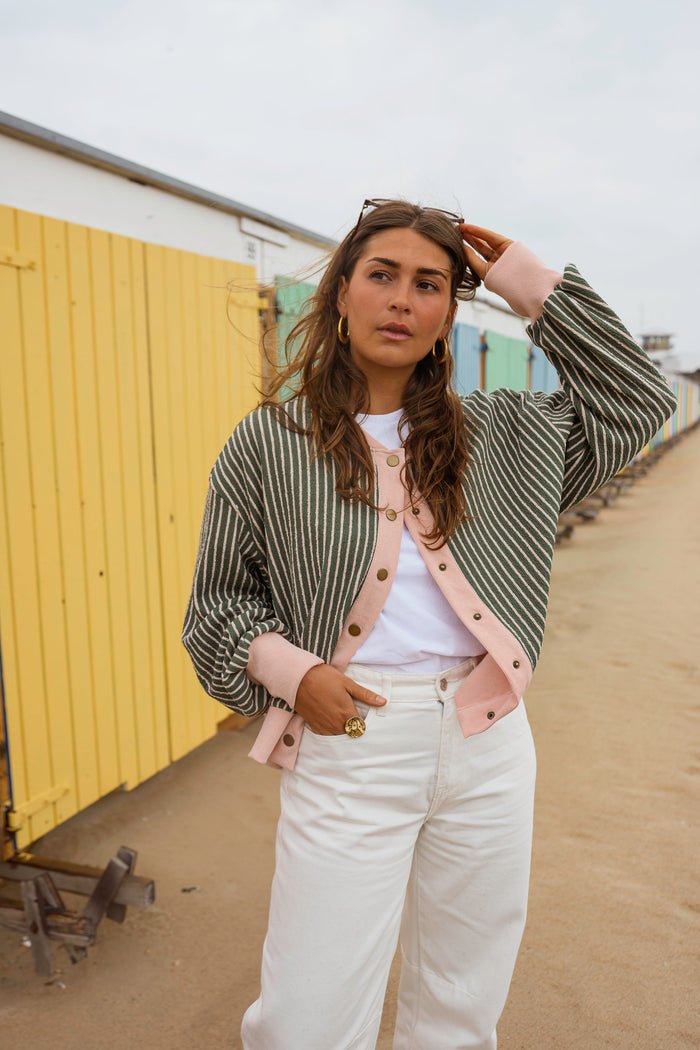 Verda cardigan gold snap button detail