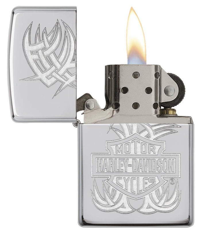 29500, Harley-Davidson Swooping Accents, Lustre, High Polish Chrome, Classic Case