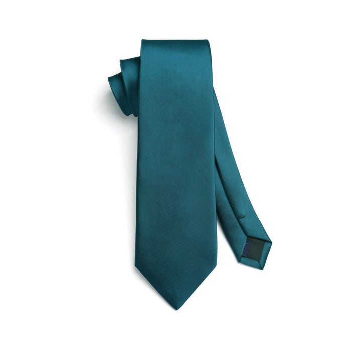 Solid Tie Handkerchief Clip - DARK GREEN-1