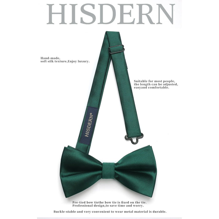 Solid Pre-Tied Bow Tie - GREEN1